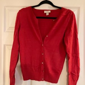 Ann Taylor lift red cardigan, size s